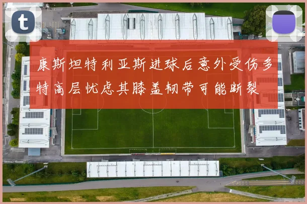 康斯坦特利亚斯进球后意外受伤多特高层忧虑其膝盖韧带可能断裂